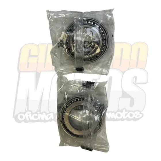 Kit Rolamento Direção Cônico YBR 125/RX/RD/DT/Crypton | Superior + Inferior | Alta Durabilidade