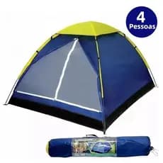 Barraca Camping de Acampamento Impermeável Praia Acampamento com Mosquiteiro para 2/4 Pessoas-Azul