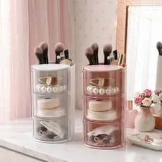Organizador de Maquiagem 3 ou 2 Camadas Multiuso com Gavetas Porta Pincéis Cosméticos ENVIO IMEDIATO