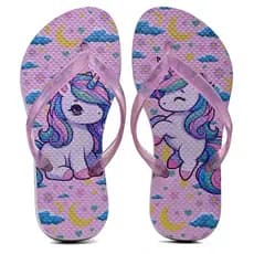 Chinelo Infantil Menina Unicórnio Antiderrapante Super Macio e Leve Lançamento