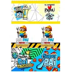 12 estampas artes impressas prontas para caneca sublimação dia dos pais