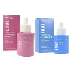 Kit Serum Redutor de Poros + Clareador para pele e Rosto Max Love