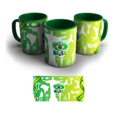 Caneca Brasil  Porcelana Personalizada Copa