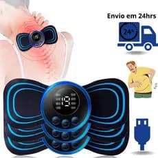 Massageador portátil elétrico recarregável - Relaxante muscular para aliviar a dor cervical Remendo de massagem inteligente Massageador cervical lombar totalmente automático Massageador remoto de pulso eletromagnético