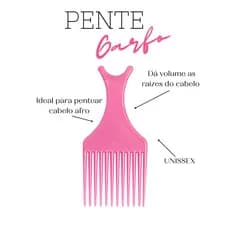 Pente garfo - black power - Marilu