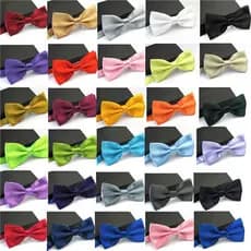 Gravata borboleta de cetim Modelos de cor sólida dos homens casual de gravata borboleta casamento