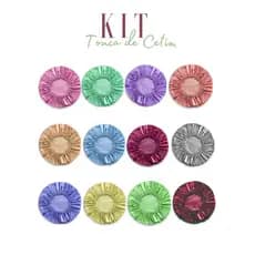 Kit touca cetim com 12 unidades