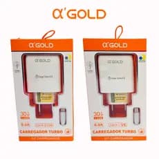 Carregador Completo Turbo / Tipo-C / Micro V8 / IOS / 30W / A ' Gold / CA15 1 / CA15 2
