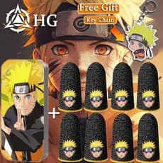 【 COD 】 HG Naruto 21-PIN Finger Sleeve Gaming Superconducting Carbon Fiber for PUBG Mobile Games Tela De Contato , Luvas De Dedo Ultrafinas E Duráveis Para Jogos