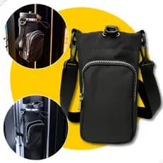Bolsa Magnetica Garrafa De Agua Porta Squeeze Com Bolso