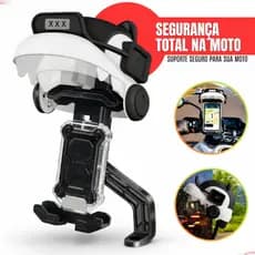 Suporte Celular Moto Universal para Retrovisor Proteção Sol E Chuva