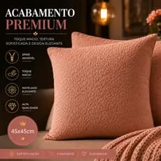 Almofada Decorativa Kit 4 Luxo Matelada 45x45 Sofa Sala Premium