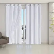 Cortina Blackout PVC com Tecido Voil 2,80 m largura x 2,50 m altura