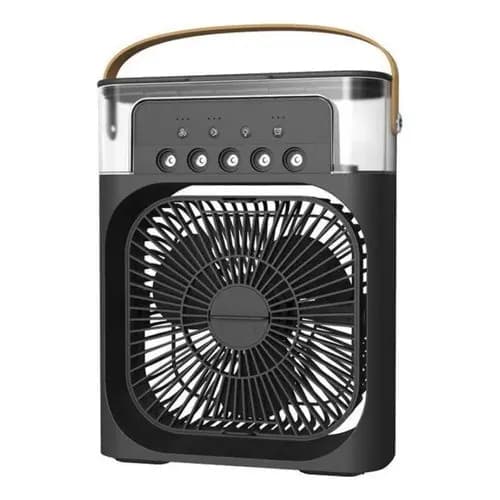 Mini Climatizador De Ar Umidificador Ventilador Agua E Gelo com Reservatorio USB
