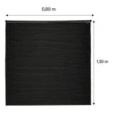 Persiana Evolux Horizontal De Pvc 80cm de largura X 1,30m de altura  Sofisticada Cor Preto