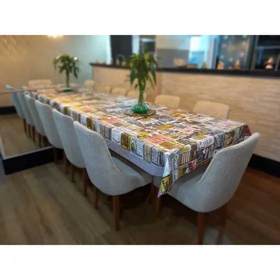 Toalha de Mesa Térmica 2,20x1,40 Varias Estampas Retangular Decoração Cozinha 8 lugares