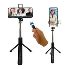 Bastão Pau Selfie Com Luz Led Tripe Celular Retratil Bluetooth