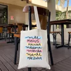 Bolsinha de Tecido Basica para presentear sua Mae Dia das Maes Basico Ecobag Presente