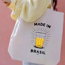 Eco bag para passeio Bolsa de Tecido Made in Brasil Buteco Praia Mercado