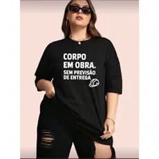 Camiseta Plus Size Grandinha Treino Legday Algodão Basica