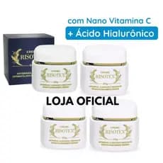 Creme Risotex Original,Antissinais Clareador 40g Kit C/4 un