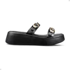 Sandália Feminina Flatform Via Scarpa Tiras Fivela Plataforma Tendência