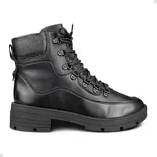 Bota Dakota Coturno Preto Feminino Básico Tratorado Moda Inverno