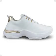 Tênis Feminino Chunky Ramarim Casual Sola Alta Metalizado Confortável