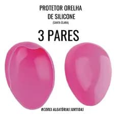 3 Pares De Protetor De Orelha De Cabeleireira De Silicone Flexível Da Santa Clara