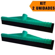 Kit Com 2 Rodo 30cm Puxa E Seca De Borracha Dupla Eva Banheiro- SEM CABO
