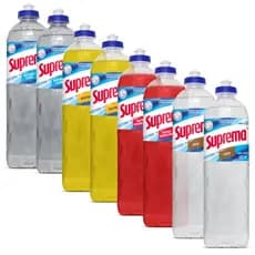 Kit 8 e 16 Detergente Lava Louça Liquido Suprema Sortido 500ml Neutro Frutas Vermelhas Coco Natural
