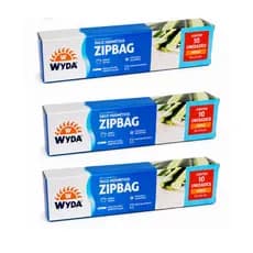 Kit Saco Hermético Wyda Zip Lock Alimento Freezer Geladeira Reutilizável Vedação Segura C/Até 30 Un