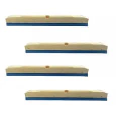Kit 4 Rodo Madeira 40cm Puxa E Seca De Borracha Dupla Eva