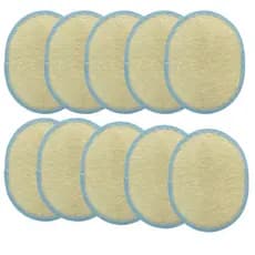 Kit Com 5 OU 10 Esponja Banho Bucha Vegetal Natural Oval Esfoliação Profunda