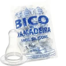 Bico De Mamadeira Redondo Pacote Com 25 Unidades 100% Silicone (Tete)