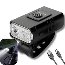 Lanterna De Bicicleta Bike Led Cree T6 Recarregável 5 Modos