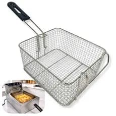 Cesto De Fritadeira Aramado Resistente Retangular 5/6 Litros 24x17x10cm