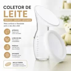 Coletor de Leite Materno em Silicone Macio com Tampa Protetora