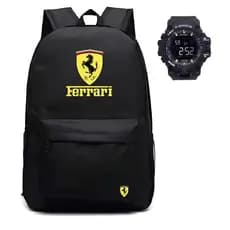 Mochila Espaçosa Passeio Trabalho Academia Reforçada + Relógio Emborrachado Digital