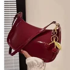 Kit Bolsa Feminina Elegancy de Ombro + Chaveiro Cereja Super Estiloso