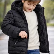Bobojaco Infantil de Pelúcia - Capuz Removível de 6 a 16 Anos com 2 Bolsos Casaco Quentinho Infantil