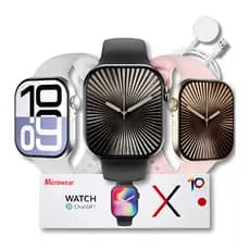 Smartwatch W10 Serie 10 Microwear 46mm Original Chat GPT Armazena 1GB Foto Musica IP68 Termometro