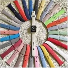 Pulseira de silicone para Smartwatch 44mm 40mm 38mm 42mm cinto de borracha smartwatch pulseira watch
