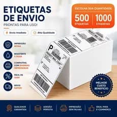 500 /1000 Etiquetas Térmicas Branca Adesiva E-commerce Envios Adesivo Térmica 10x15 Zebra Elgin Tomate