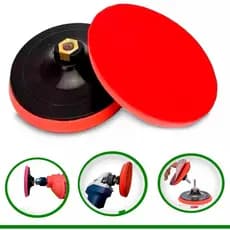 SUPORTE PARA DISCO DE LIXA COM VELCRO, ADAPTADOR ROSCA M14 PARA FURADEIRA, 125MM, 1PC // MTX