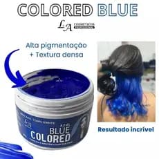Tonalizante Azul Blue - Mechas Azuis fácil - S/ Amônia - Resultado 100% Natural La cosméticos 300g