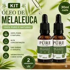 Kit 2 Óleos de Melaleuca 100% Puro – Rotina de Cuidados  30ml