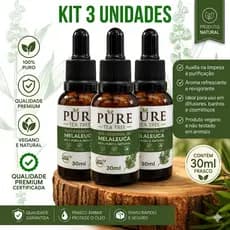 Óleo Essencial Melaleuca 30ml 100% Puro Tea Tree Para Acne Oleosidade Unhas Aromaterapia