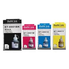 Kit 4x Tinta Compativel P/ Brother Bt5001 Bt6001 DCPT710 MFCT810 MFCT910 DCP-T310 DCPT510 4 Cores