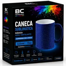 Caneca Sublimatica Magica Azul Cintilante 325ml Aaa